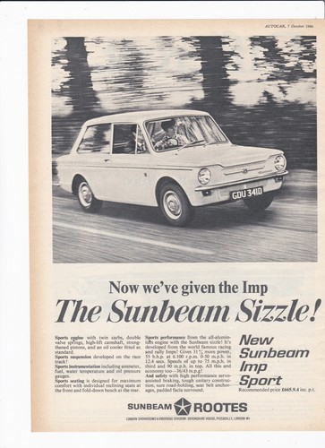 Sunbeam imp sport original - sunbeam,