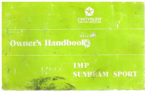 Sunbeam imp sport - sunbeam,